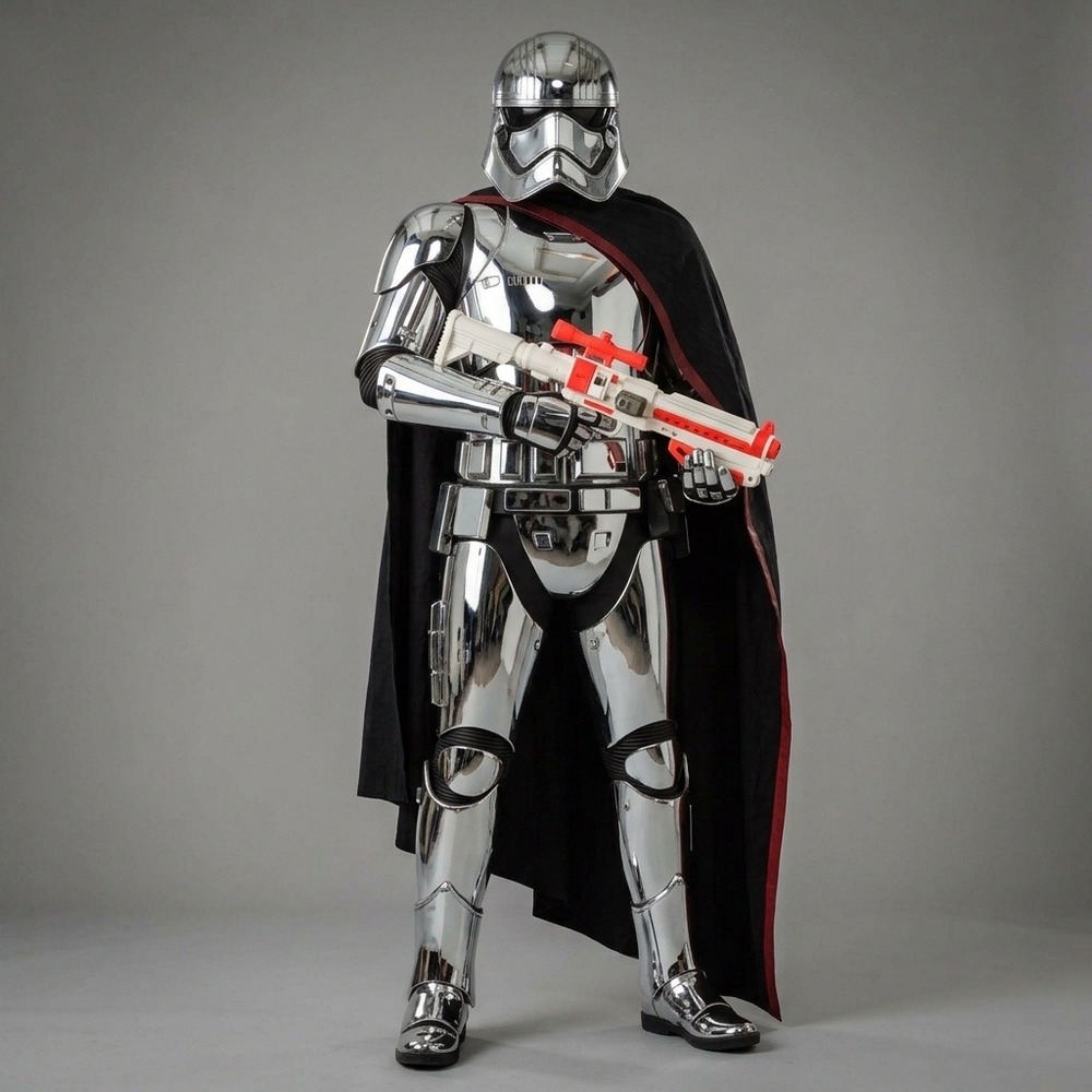 Star Wars Captain Phasma Adult Costume No Mask Silver Padded Jumpsuit Standard